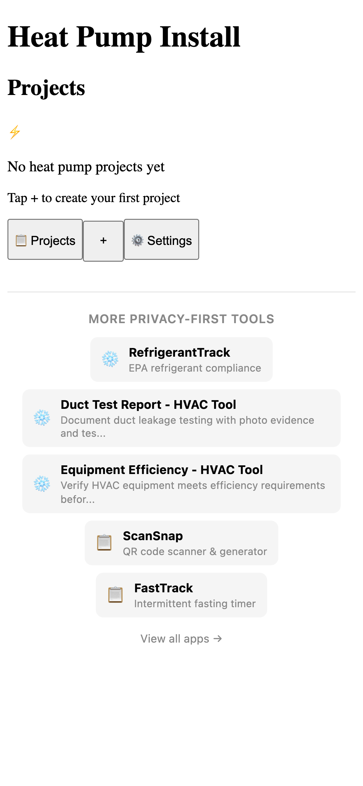 Heat Pump Install - HVAC Compliance Pro feature detail